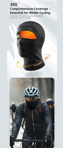 Balaclava Rockbros Pasamontaña Forro Polar Térmica Acolchada
