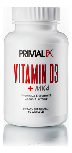 Vitamin D3 + Mk4 Primal Fx Mejore Su Vitalidad Americano