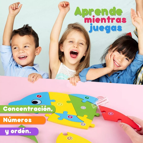Imagen 8 de 9 de Rompecabezas Madera Para Niños 13 Piezas Figura Cangrejo