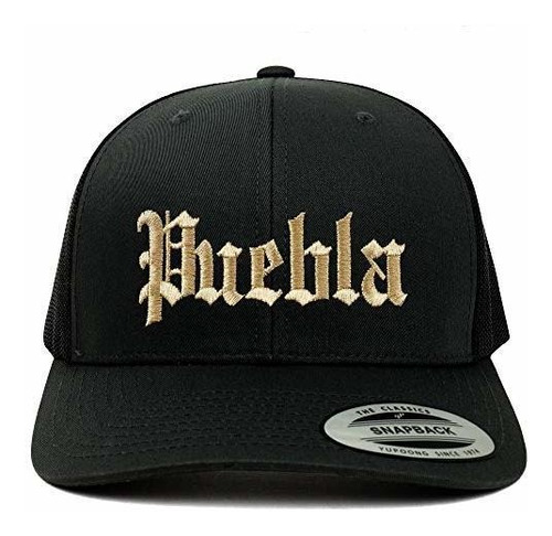 Trendy Apparel Shop Gorra De Camionero Retro Bordada En Oro 