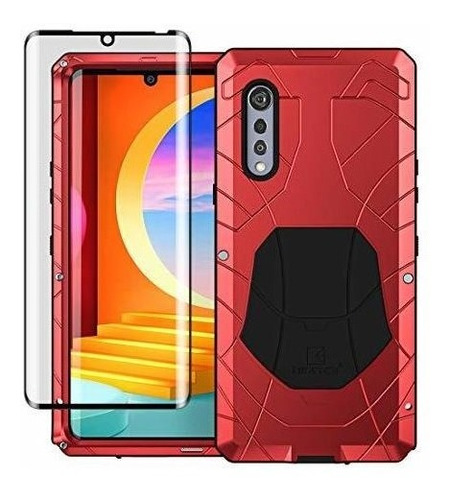 Funda LG Velvet 2020 Carcasa Metalica R Con Protector 