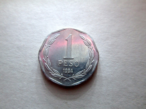 Moneda Chile 1 Peso 1994 O´higgins Boedo Capital