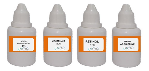 Serum Argilerine Hialurónico Vitamina C Retinol Kit 4 X 50cc