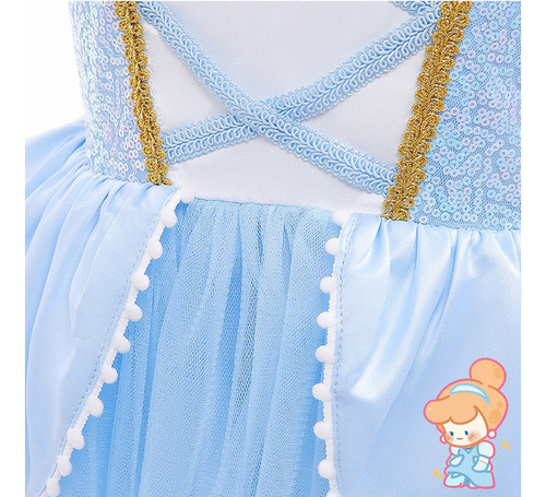 Vestido De Princesa Cenicienta For Niñas Disfraz De Cosplay