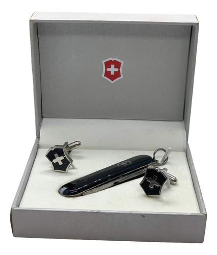 Set Victorinox Navaja Classic Y Mancuernillas Negras Nuevo