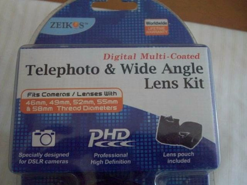 Imagen 3 de 5 de Telefotos Y Gran Angular Marca Zeikos, Kit