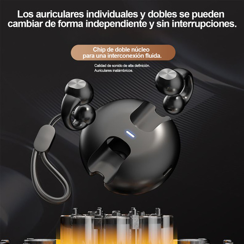 Auriculares Bluetooth 5.3 Deportivos Clip Para Oídos
