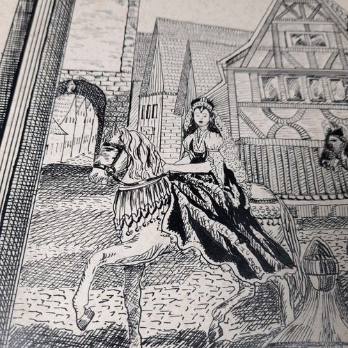 Imagem 3 de 7 de Pintura Desenho Nanquim Bico De Pena Datado 1953 Antigo