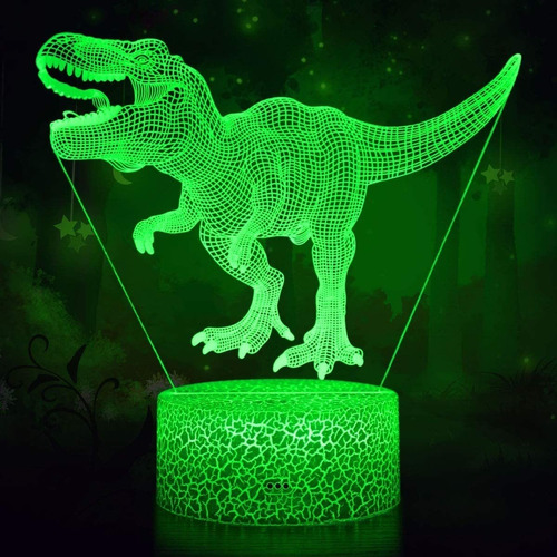 Dinosaurio Luz Nocturna De Dinosaurio 3d Con Control Remoto