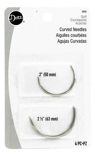 Dritz  Quilter's - Agujas De Mano Curvadas, 2 Pulgadas Y 2-.