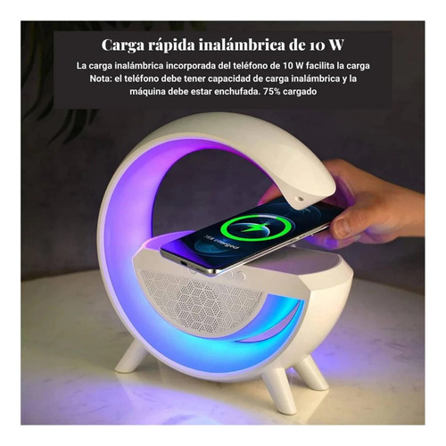 Bocina Bluetooth Mini Cargador Inalámbrico Lámpara Reloj