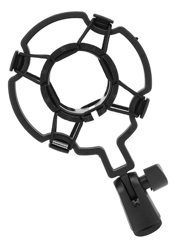 Micrófono Universal Con Soporte Antichoque, Color Negro, Par