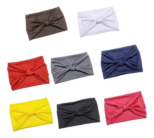 8pcs Mujeres Ejercicio Banda Para La Cabeza Diadema