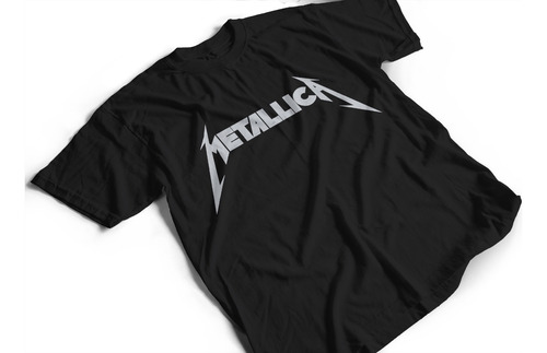 Camiseta Algodón Para Adulto Estampado Banda Rock Metallica