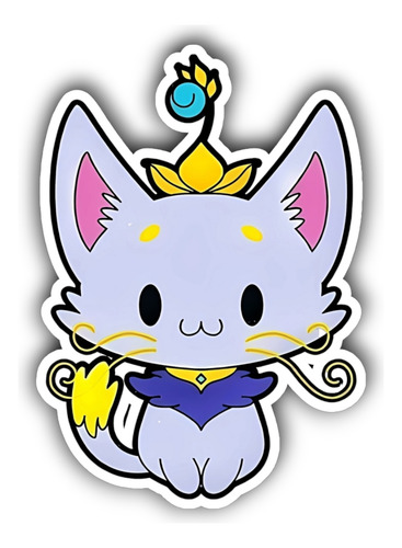 Sticker Calco Lol Yuumi Chibi Fan Art Adorable Y Único X5