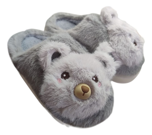 Pantuflas Juvenil Importada Peluche Chinela Goma Eva Liviana