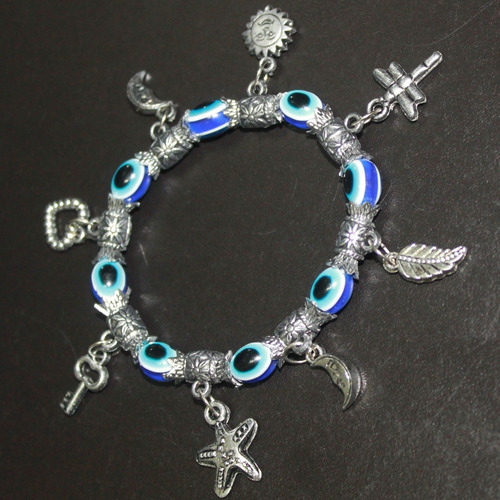 Pulseira Olho Grego Proteção E Natureza Lindos Pingentes