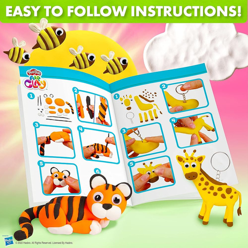 Play-doh Air Clay: Estudio De Creación Con 24 Piezas Colorid