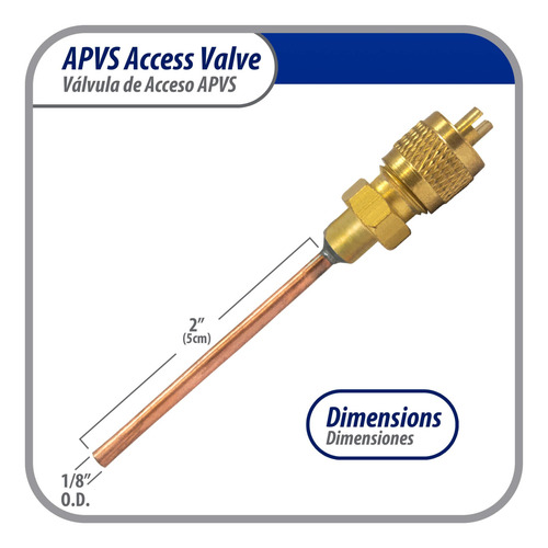 Appli Parts Válvula De Acceso De 1/4 Sae X 1/8 Pulg Od X Con