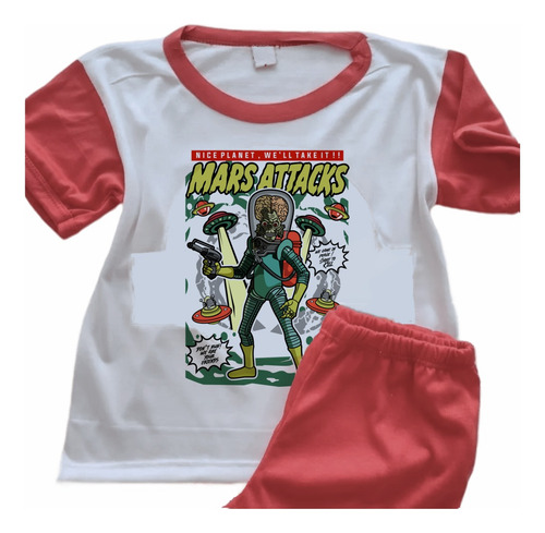 Pijama Infantil Mopaklin Personalizados Mars Attacks - 7047