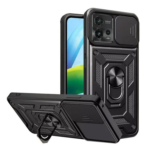 Protector Para Motorola G72 Camring Hard 3 En 1 Negro