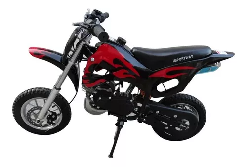 Mini Moto Cross Dirt 49cc Gasolina WVDB006P - Preta