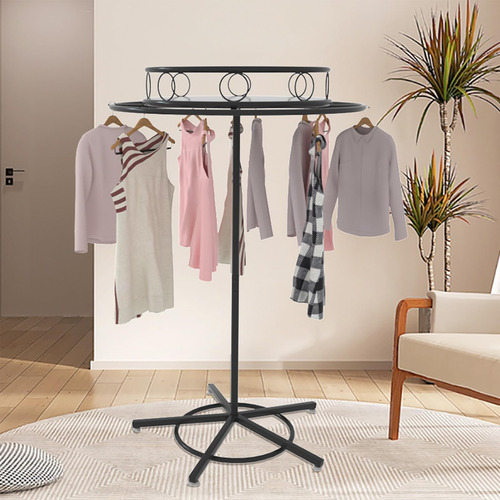 Rack De Roupas Redondo Giratório Zouxikou, Display Ajustáve