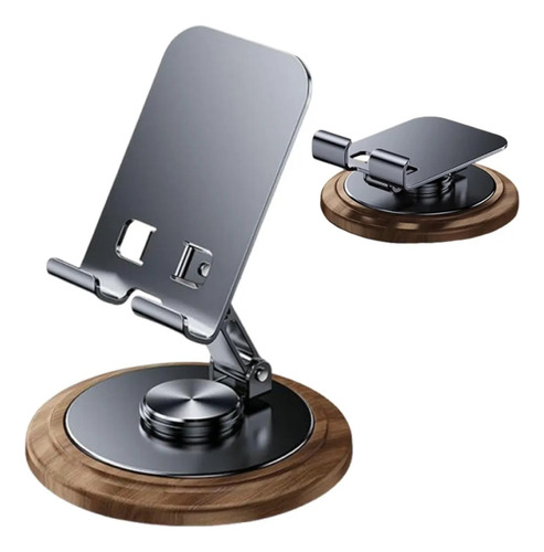 Soporte Para Teléfono, Soporte Ajustable De Metal Y Madera