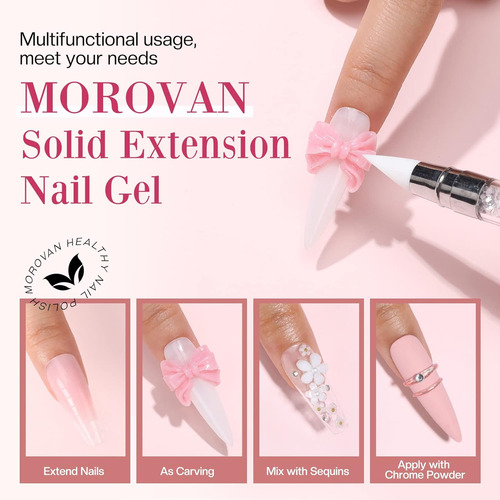 Gel De Uñas De Morovan Solid Builder-3 Colores Gel De Constr