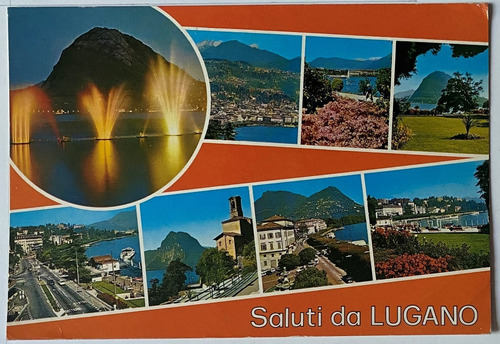 Antigua Postal A Color, Italia, Lugano P0024