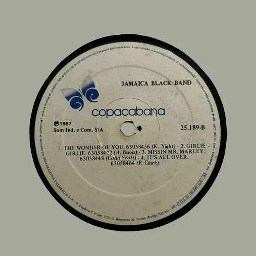 Lp Vinil - Jamaica Black Band - Reggae (1987) | Parcelamento sem juros