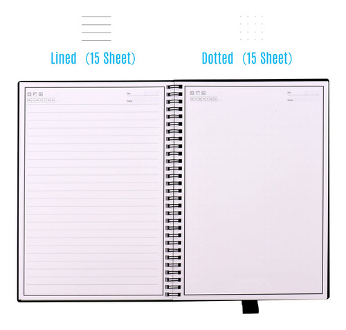 Cuaderno Inteligente Reutilizable Y Borrable B5 De 30 Hojas