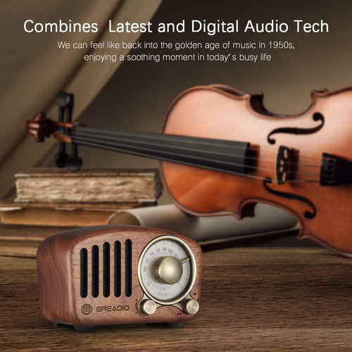 Parlante Radio Vintage Retro Bluetooth Estilo Clasico