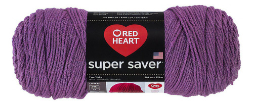 Estambre Acrílico Liso Super Saver Red Heart Coats Color 0528 Medium Purple