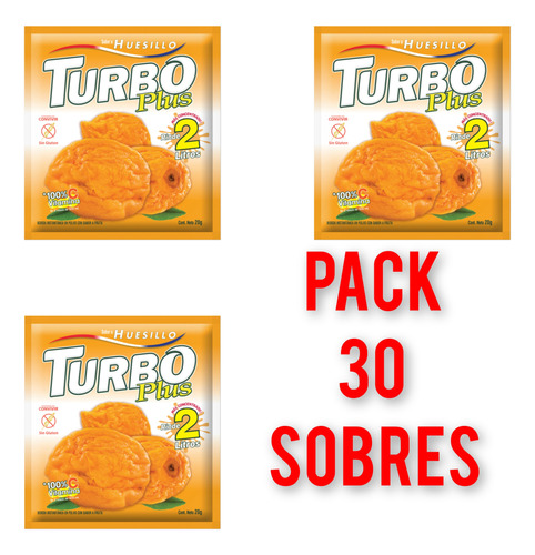 Pack 30 Jugo Refresco En Polvo Sin Gluten Turbo Varios Sabor