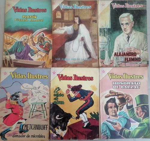 6 Ejemplares De Vidas Ilustres De Los Años 1959 A 1963 (Usado)