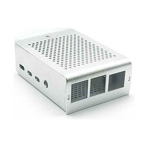 Raspberry Pi Wall Mount Caja De Metal (raspberry Pi 4, Plata