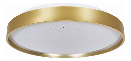 Luminária Plafon Redondo Dourado Cosmo Led Multicor 38cm 30w 127/220v