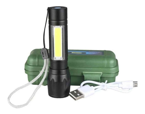 Lampara Tactica Recargable Led 2000 Lm Linterna Lateral Usb