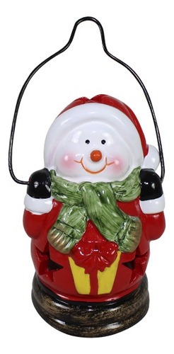 Boneco De Neve Com Led Enfeite Natal Mini Luminária