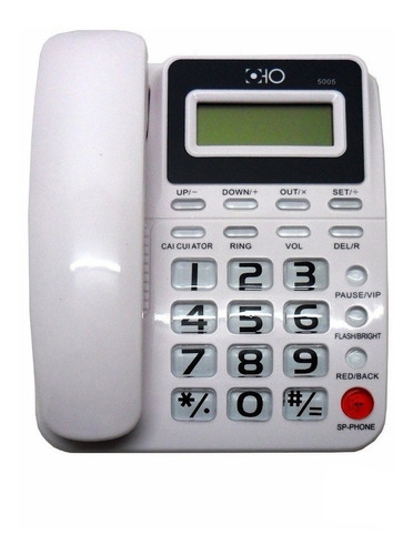Teléfono De Mesa Fijo Telefonía Oho-5005 Hogar Oficina 