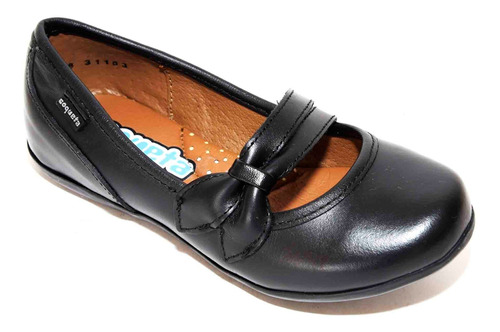Zapato Niña Coqueta Escolar Piel Negro 18/21- (18.0 - 21.5)