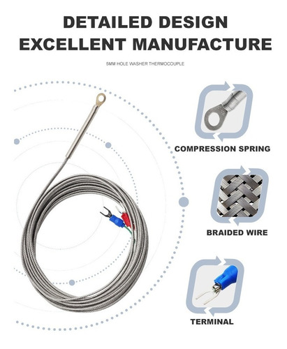 Termocupla Tipo K Hasta 600ºc Controlador D Temperatura Indu