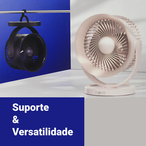 Ventilador Portátil Silencioso Turbo Usb Recarregável