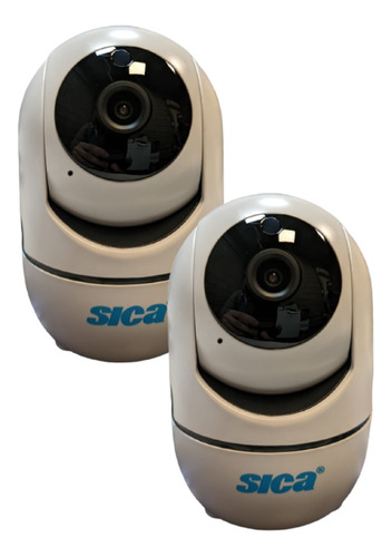  Kit Camara De Seguridad Wifi Sica Ip Hd Vision Nocturna X 2