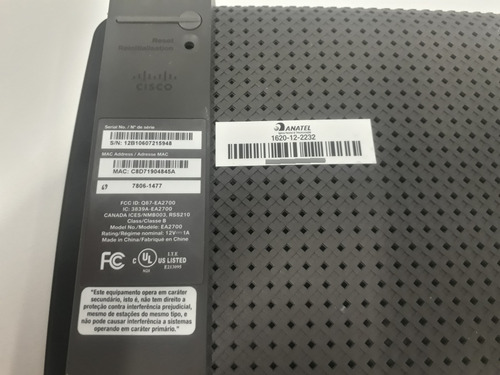 Roteador Linksys Ea2700 - Wireless (Usado)
