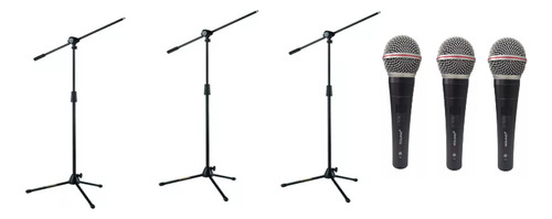 Prosound Pdm-30 Set Completo 3 Micrófonos Y Atriles Hercules