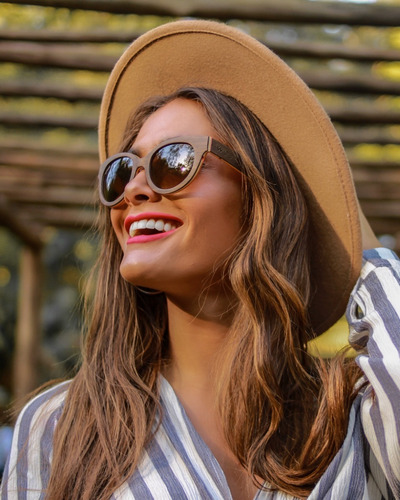 Gafas Anteojos Sol 100% Madera Woot8 - Sunset Walnut