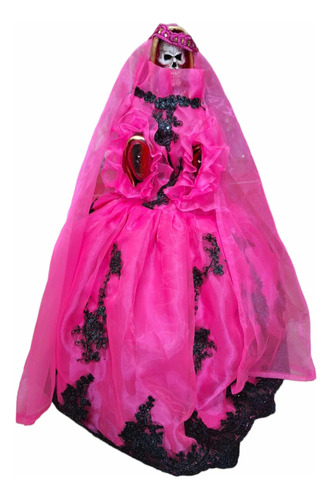 Sagrado Vestido Ceremonial De La Santa Muerte Especial 70 Cm