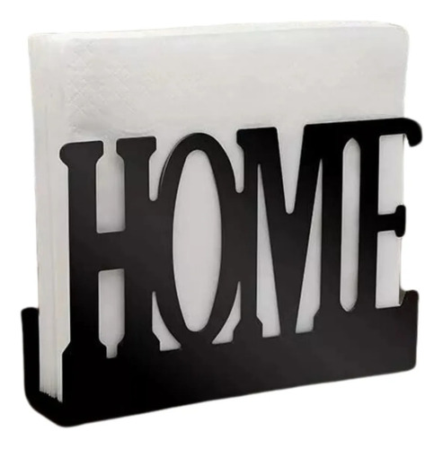 Servilletero De Acero Inoxidable Home Negro